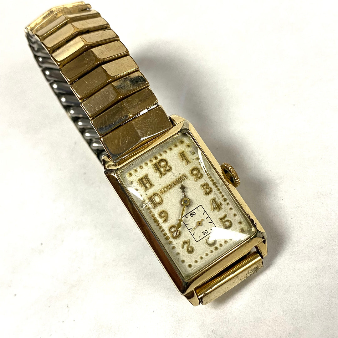 u706 Vintage Longines Swiss 14K Gold Filled 15 Jewels Mechanical Wrist Watch
