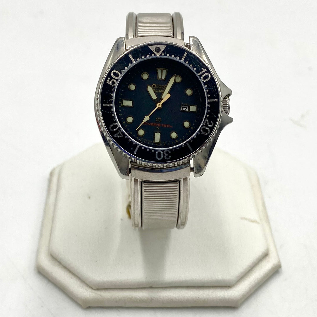 u713 Vintage Seiko Japan 2625 Diver's 150 WR Stainless Steel Unisex Wrist Watch