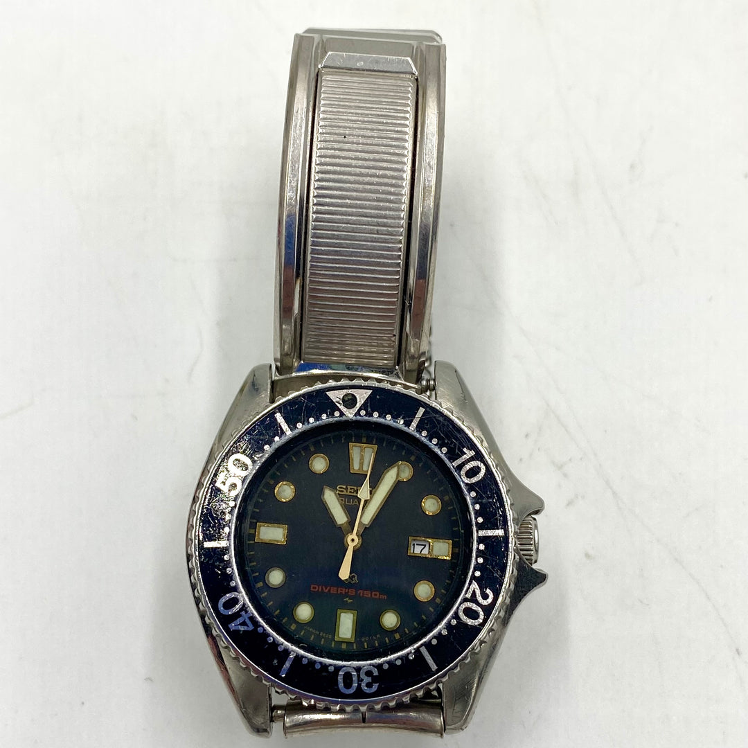 u713 Vintage Seiko Japan 2625 Diver's 150 WR Stainless Steel Unisex Wrist Watch