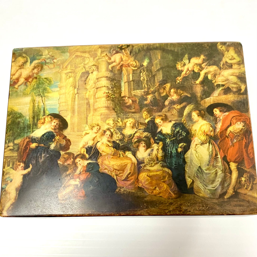 u716 Vintage Made Western Germany Musical Box Swiss Movement Romance by Beethoven & Minuet by Mozart