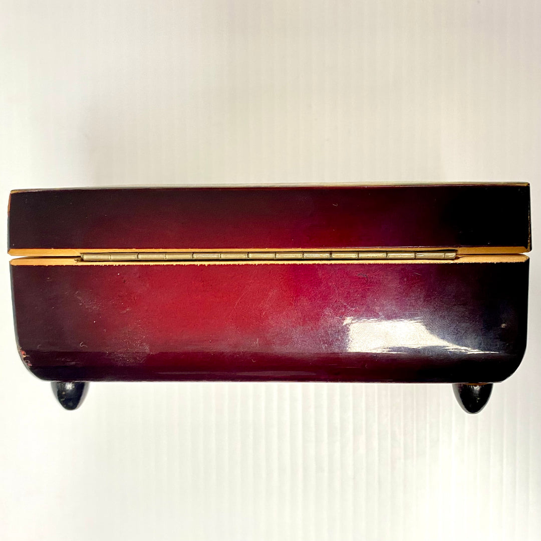 u716 Vintage Made Western Germany Musical Box Swiss Movement Romance by Beethoven & Minuet by Mozart