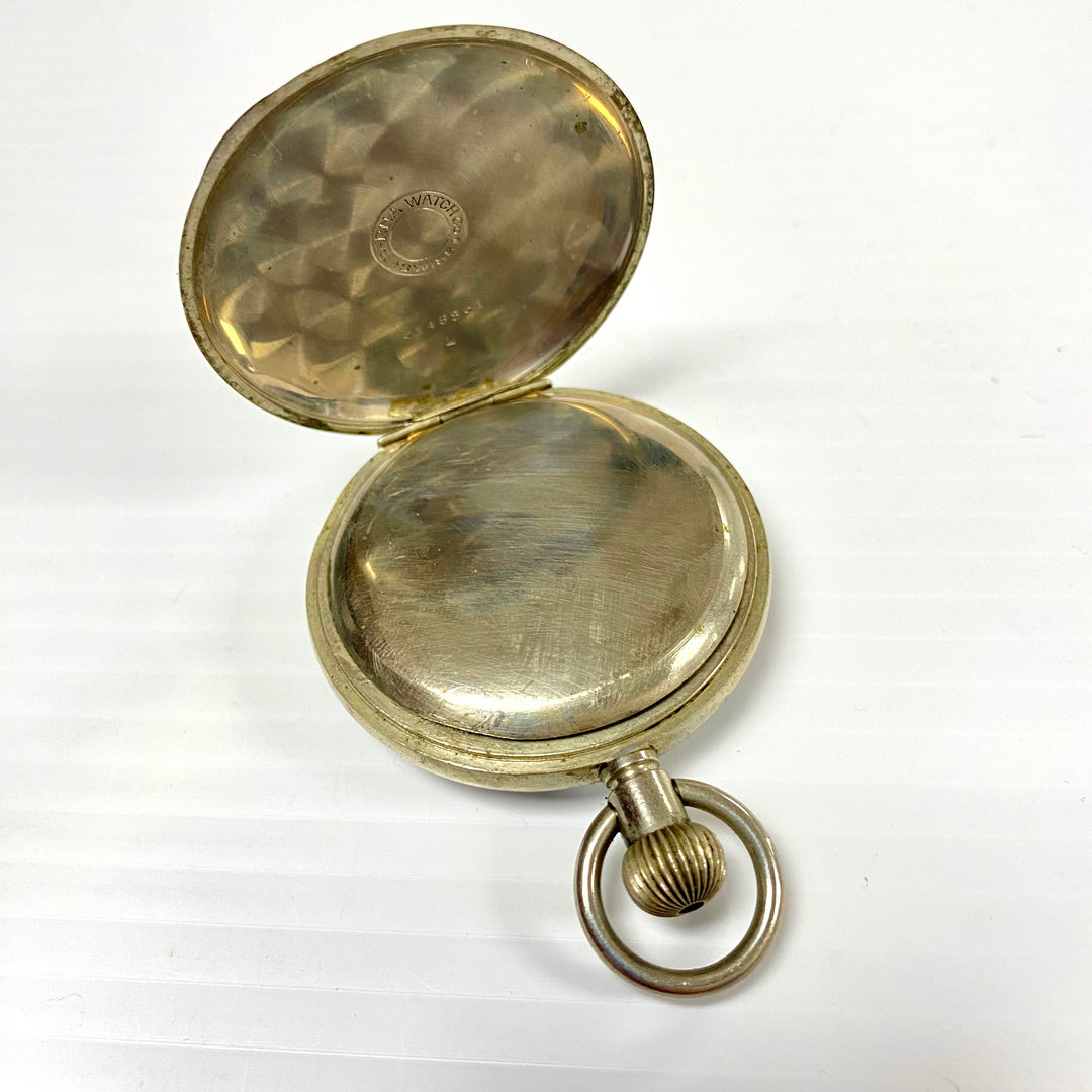 u718 Vintage Berna Swiss Mechanical Pocket Watch Silver Tone 7 Jewels