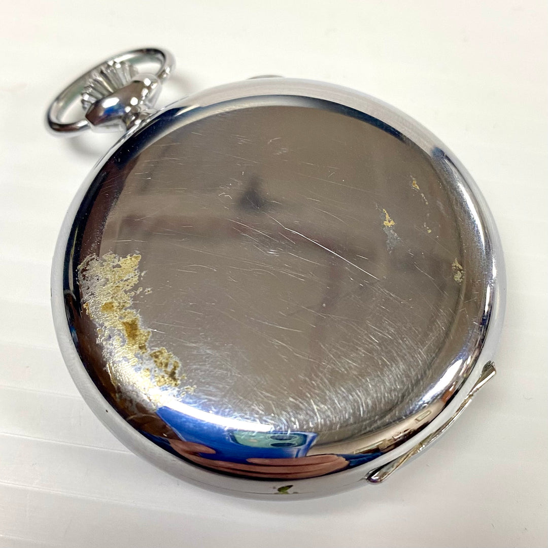 u719 Vintage ARISTO Baumann Swiss Mechanical Pocket Watch Silver Tone 7 Jewels