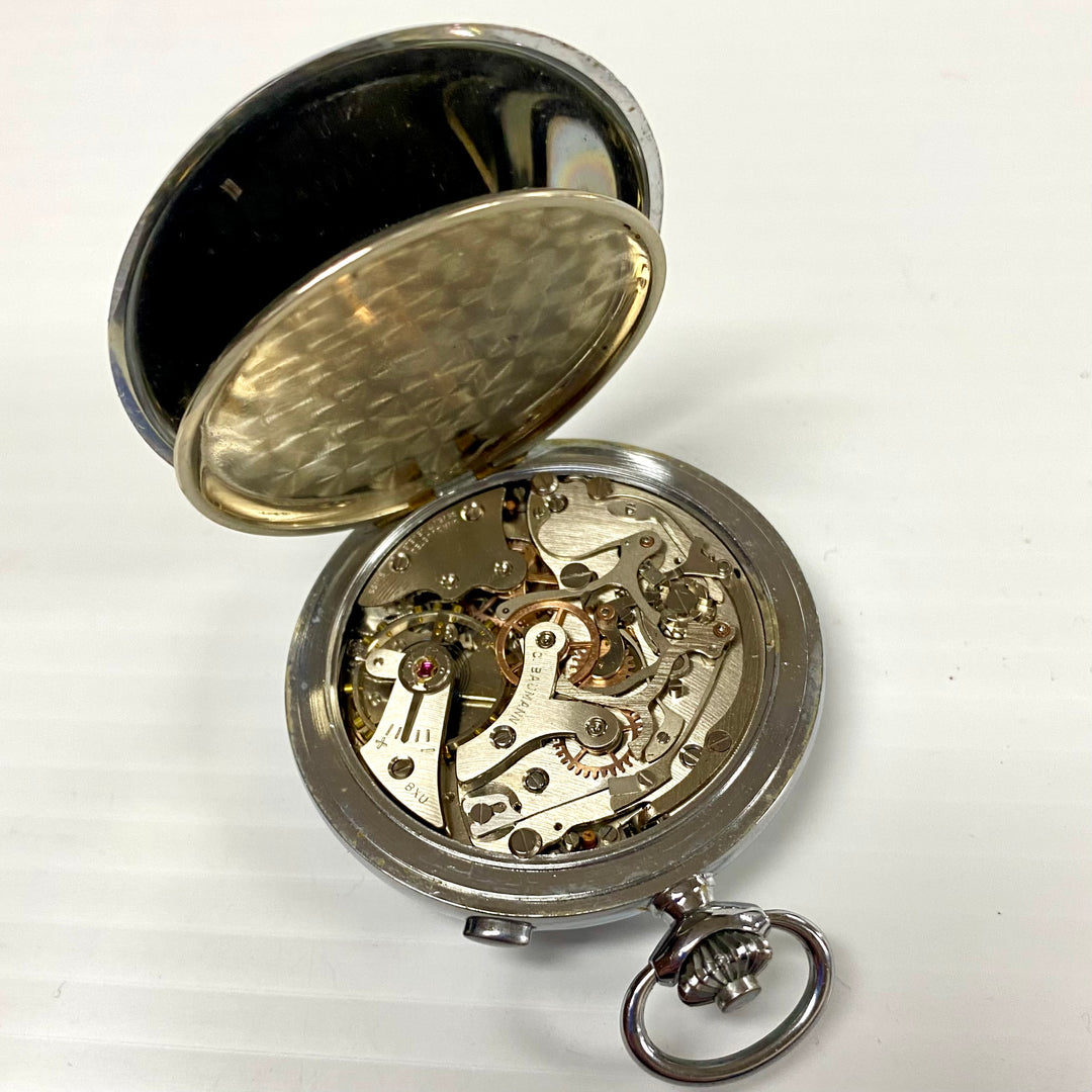u719 Vintage ARISTO Baumann Swiss Mechanical Pocket Watch Silver Tone 7 Jewels