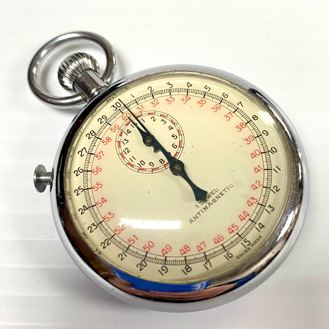 u721 Vintage Swiss Mechanical Movement Pocket Watch Silver Tone 1 Jewel