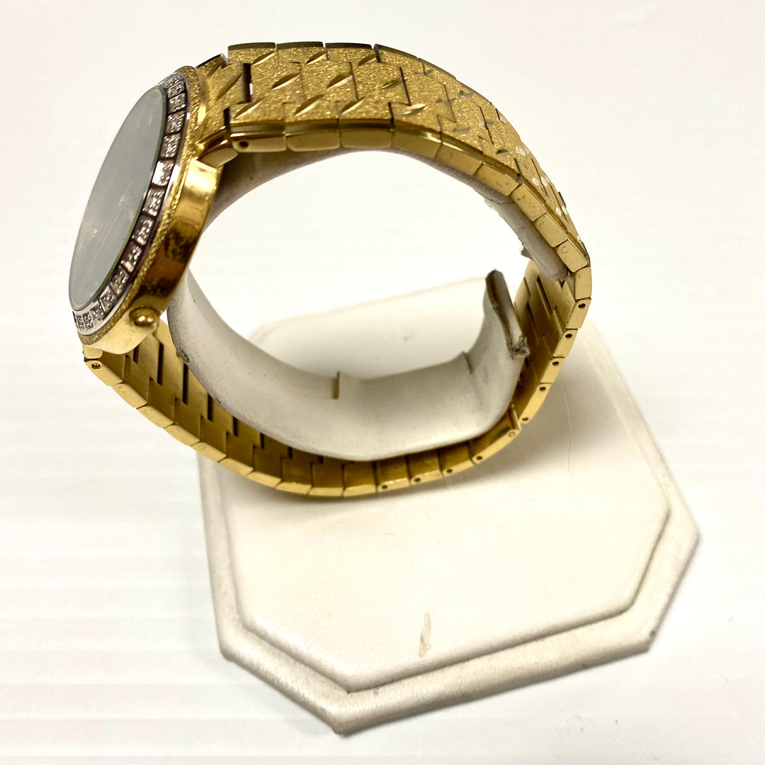 u725 Vintage Jules Jurgensen 1J Diamond Quartz GP Stainless Unisex Wrist Watch