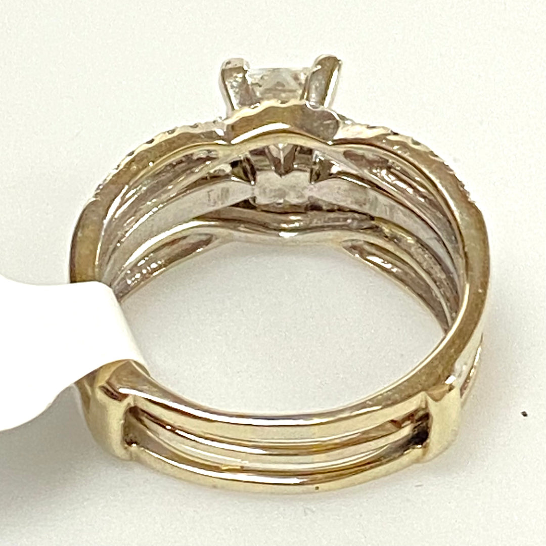 u760 Vintage 14K White Gold Women's Engagement Ring 1.25cts Diamond Size 6.25-6.5