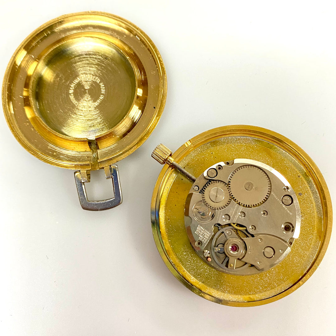 u762 Vintage Majestime Antimagnetic Mechanical Movement Pocket Watch 1 Jewel