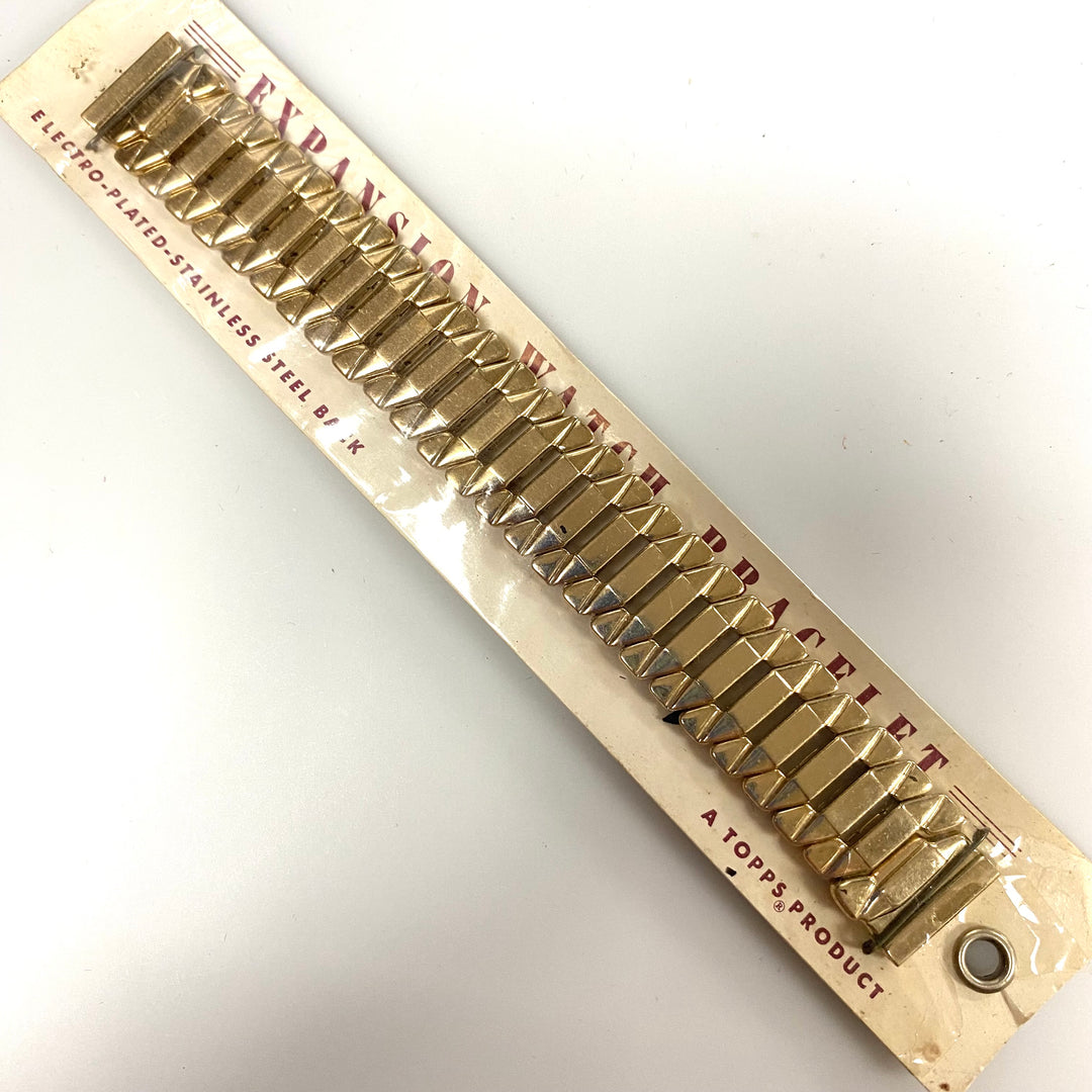 u779 Vintage Electro-Plated Stainless Steel 1-Piece Stretchy Watch Band Bracelet