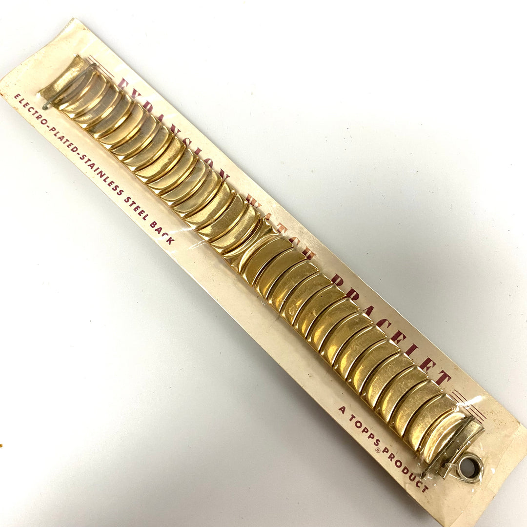 u778 Vintage Electro-Plated Stainless Steel 1-Piece Stretchy Watch Band Bracelet