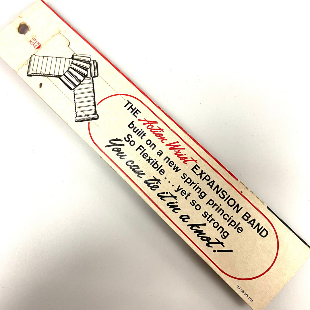 u781 Vintage Gold Tone Stainless Steel 1-Piece Stretch Watch Band Bracelet