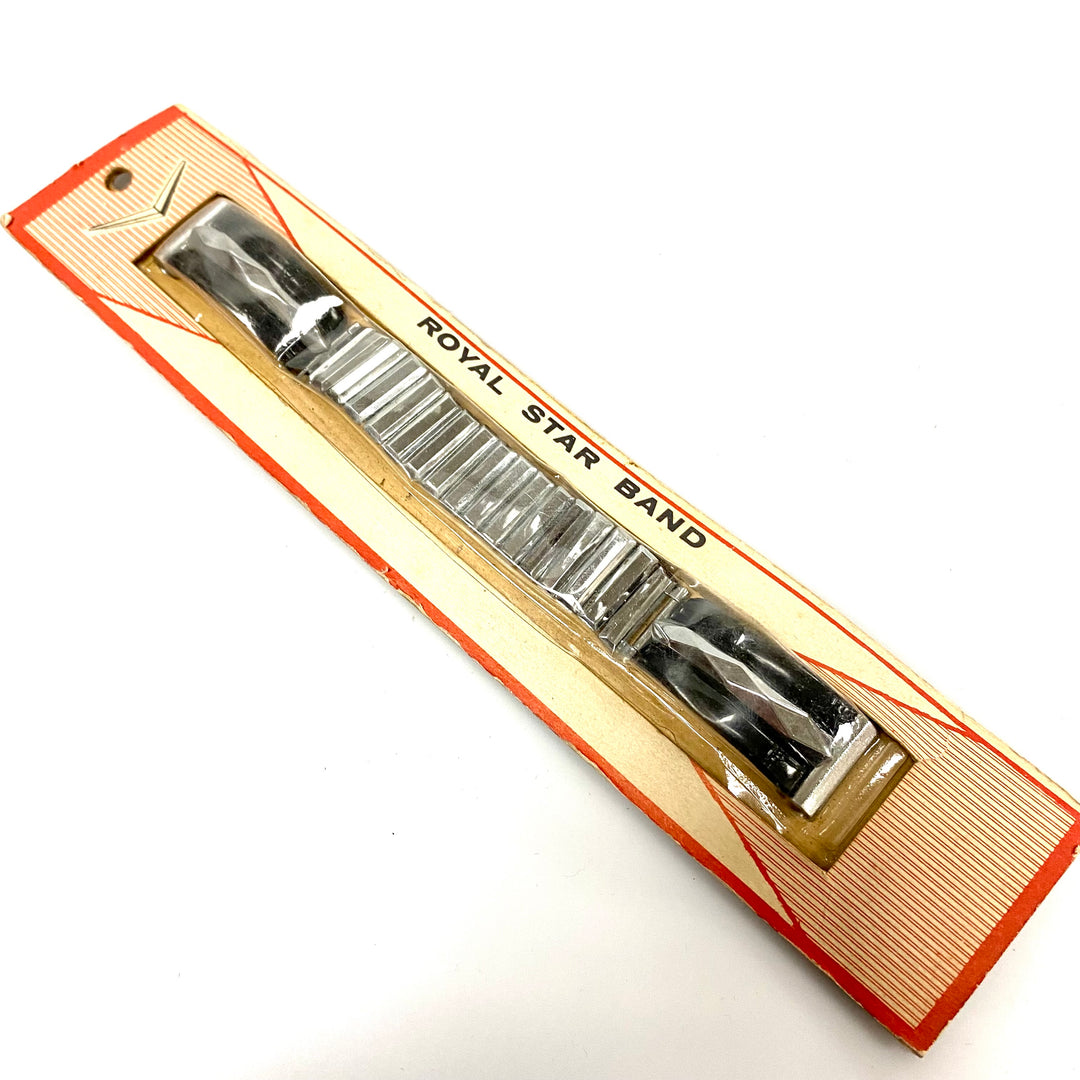 u783 Vintage Royal Star Silver Tone 1-Piece Stretch Watch Band Bracelet