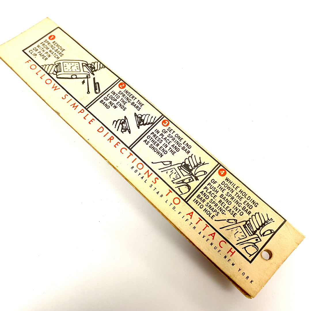 u783 Vintage Royal Star Silver Tone 1-Piece Stretch Watch Band Bracelet