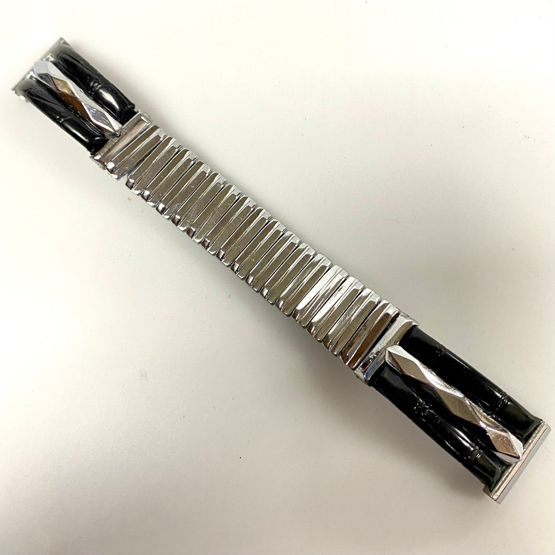 u783 Vintage Royal Star Silver Tone 1-Piece Stretch Watch Band Bracelet