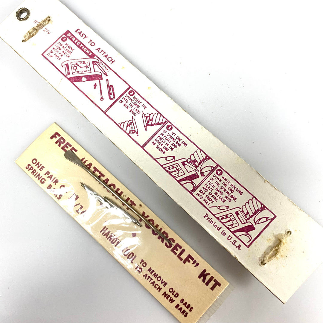 u784 Vintage Combination Expansion Gold Tone 1-Piece Stretch Watch Band Bracelet