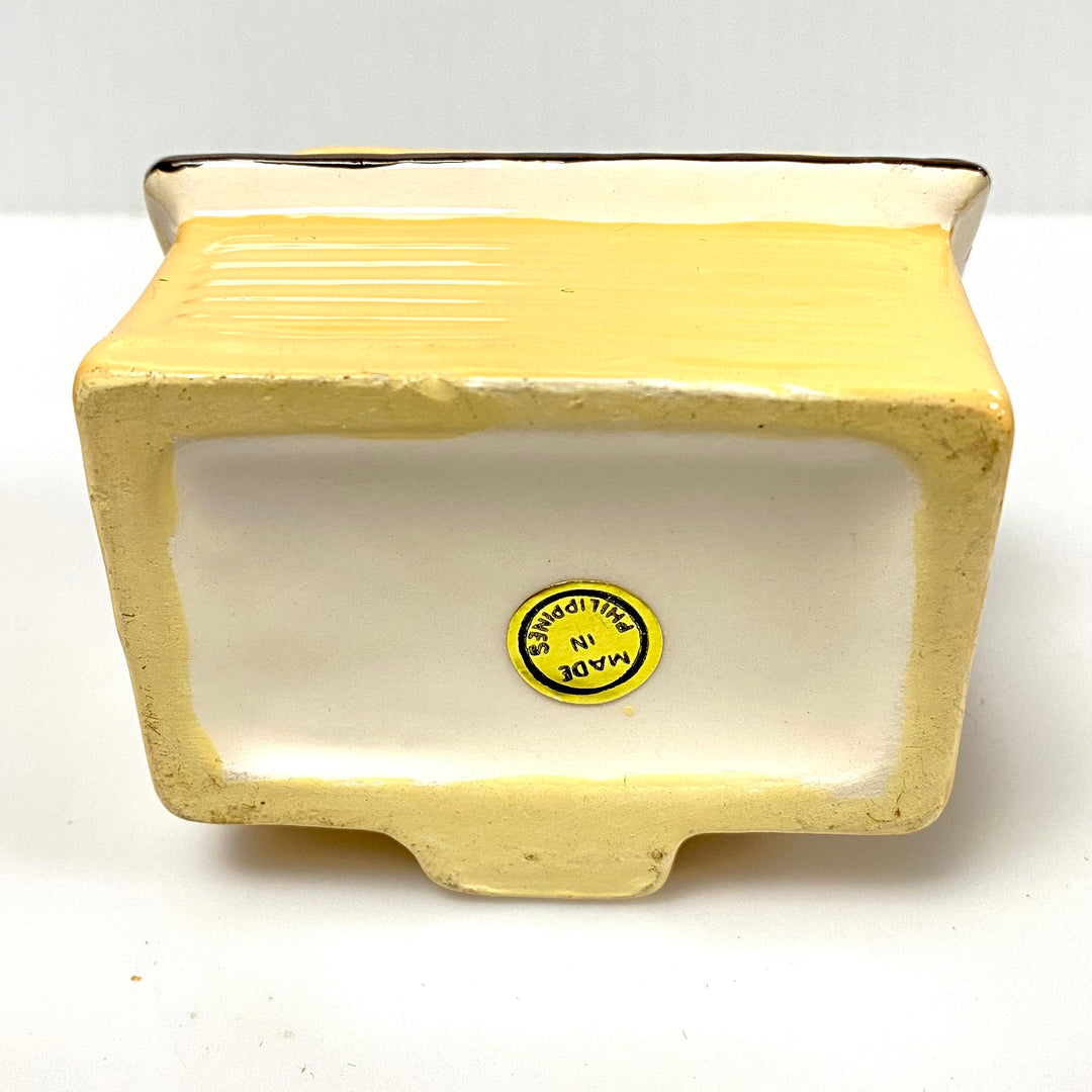 u793 Ceramic Handpainted Little House Trinket Jewelry Gift Souvenir Box