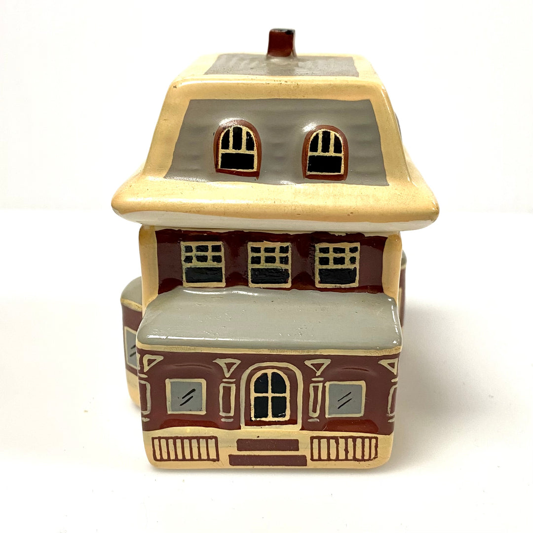 u794 Ceramic Hand-painted Little House Trinket Jewelry Gift Souvenir Box