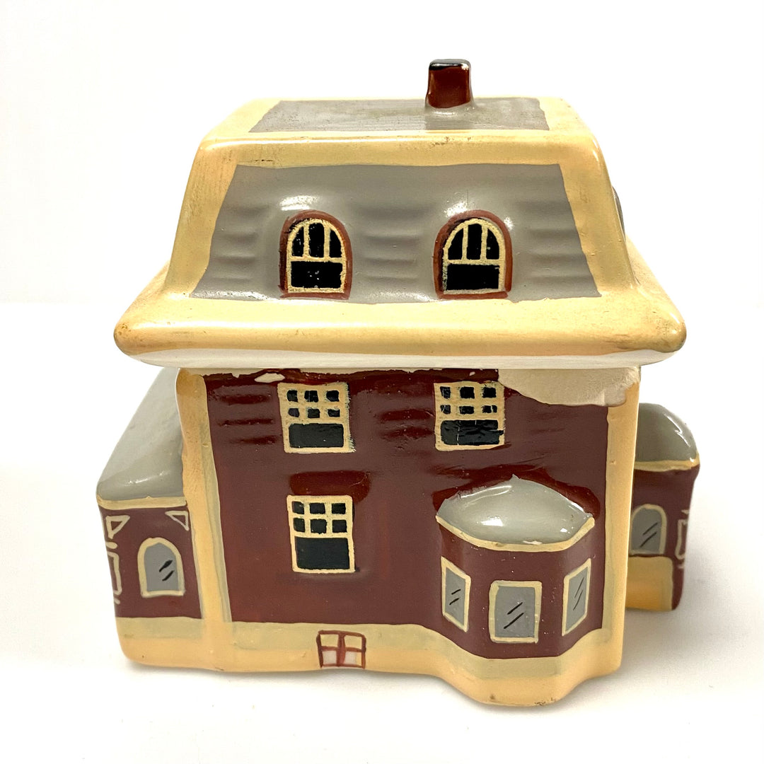 u794 Ceramic Hand-painted Little House Trinket Jewelry Gift Souvenir Box