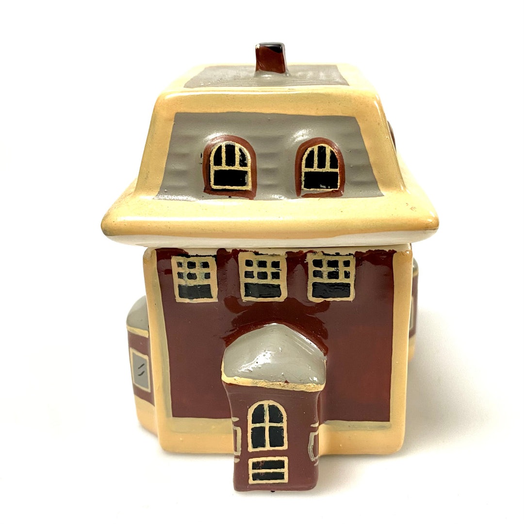u794 Ceramic Hand-painted Little House Trinket Jewelry Gift Souvenir Box