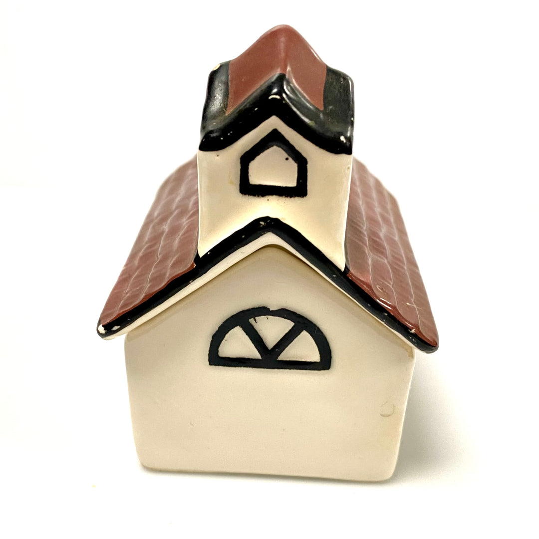 u795 Ceramic Hand-painted Little House Trinket Jewelry Gift Coin Souvenir Box