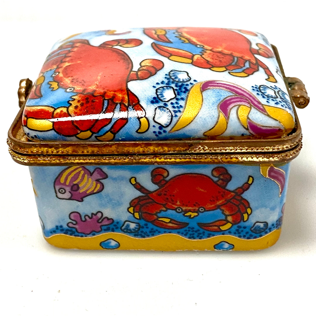 u796 Ceramic Icy Strait Point Alaska Trinket Jewelry Gift Coin Souvenir Box