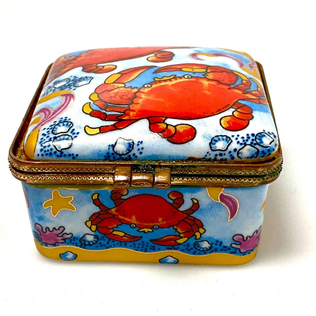 u796 Ceramic Icy Strait Point Alaska Trinket Jewelry Gift Coin Souvenir Box