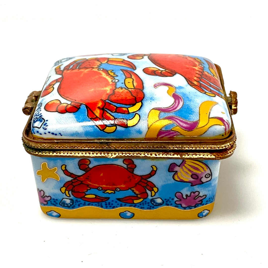 u796 Ceramic Icy Strait Point Alaska Trinket Jewelry Gift Coin Souvenir Box