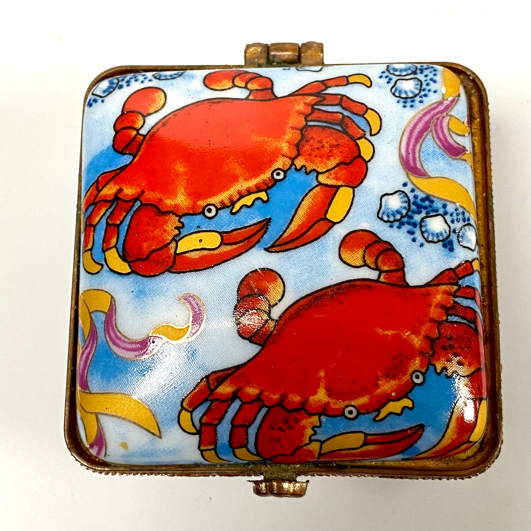 u796 Ceramic Icy Strait Point Alaska Trinket Jewelry Gift Coin Souvenir Box