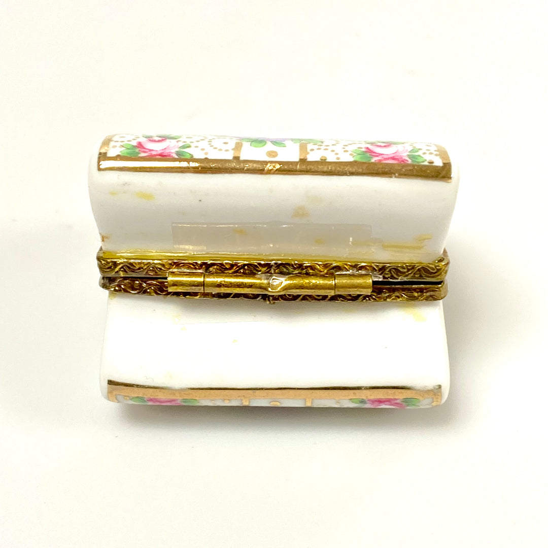 u797 Antique KPM Porcelain Collection Purse Trinket Jewelry Gift Souvenir Box