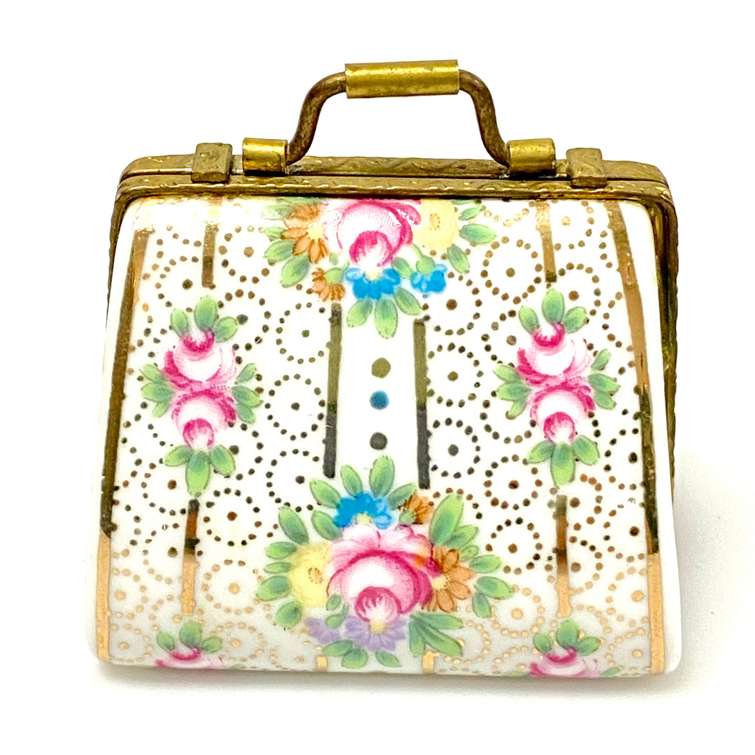 u797 Antique KPM Porcelain Collection Purse Trinket Jewelry Gift Souvenir Box