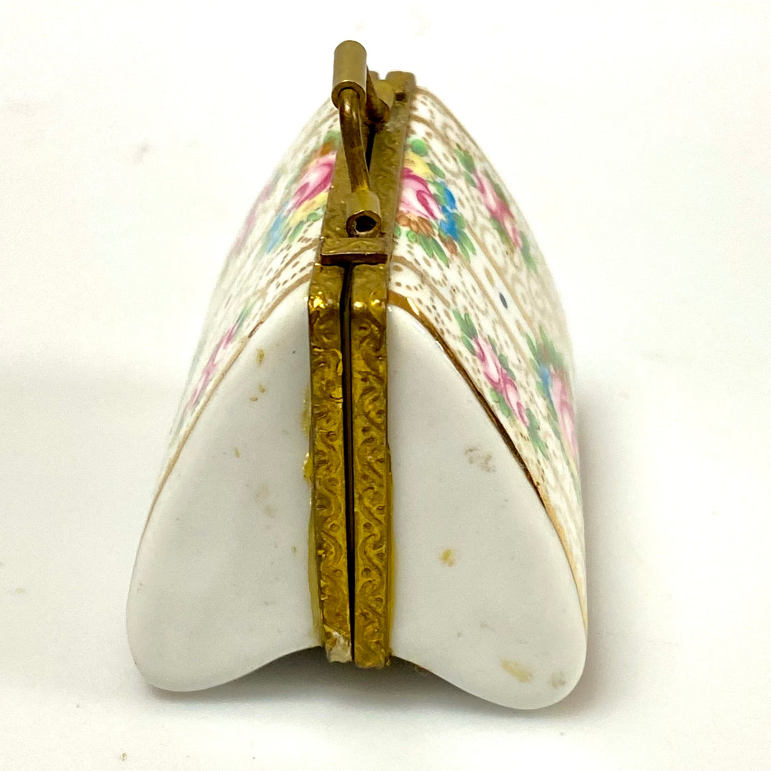 u797 Antique KPM Porcelain Collection Purse Trinket Jewelry Gift Souvenir Box