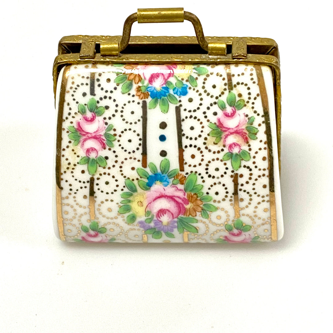 u797 Antique KPM Porcelain Collection Purse Trinket Jewelry Gift Souvenir Box