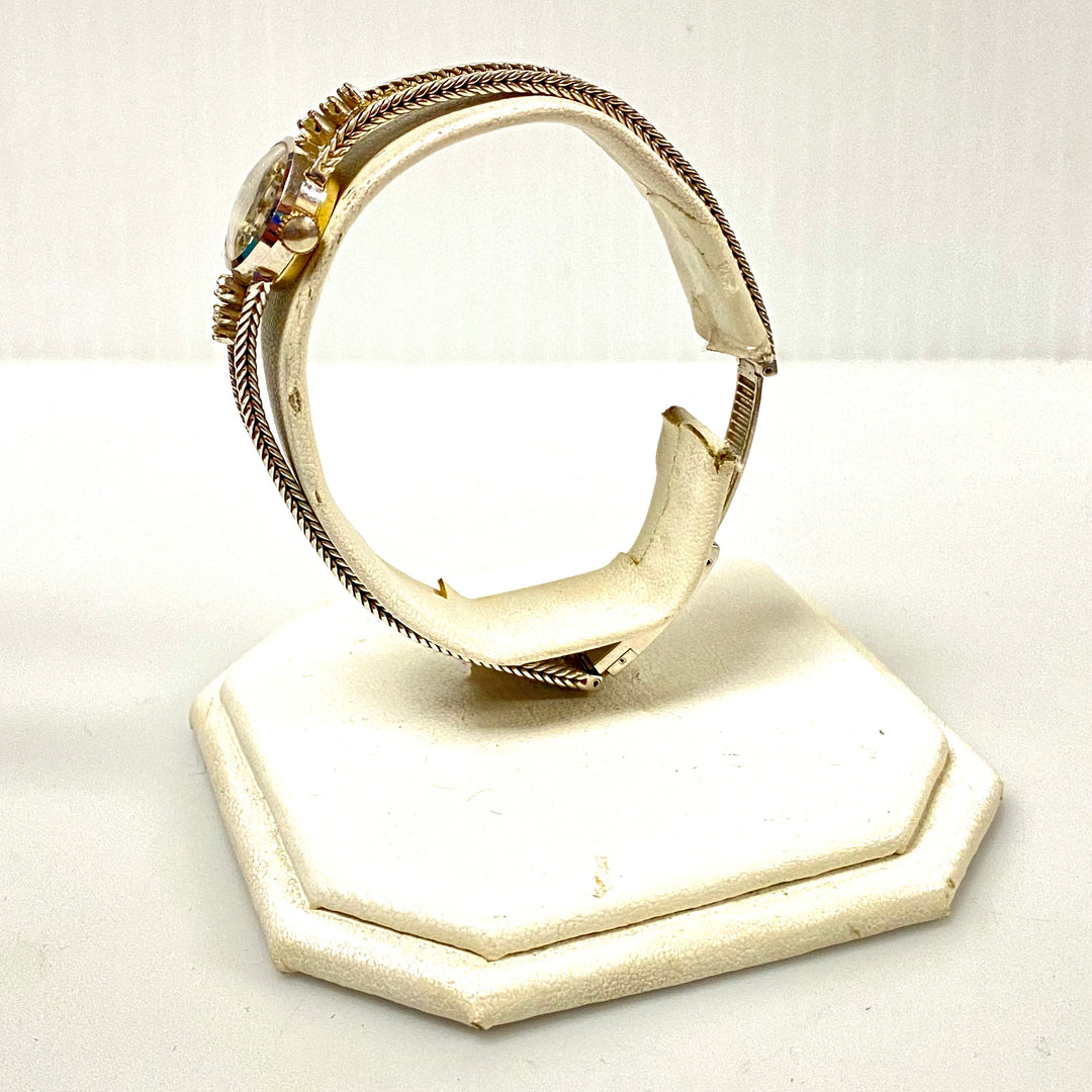 u876 RADO Vintage Swiss Made 18k White Gold Mechanical .09cts. Diamond Wrist Watch