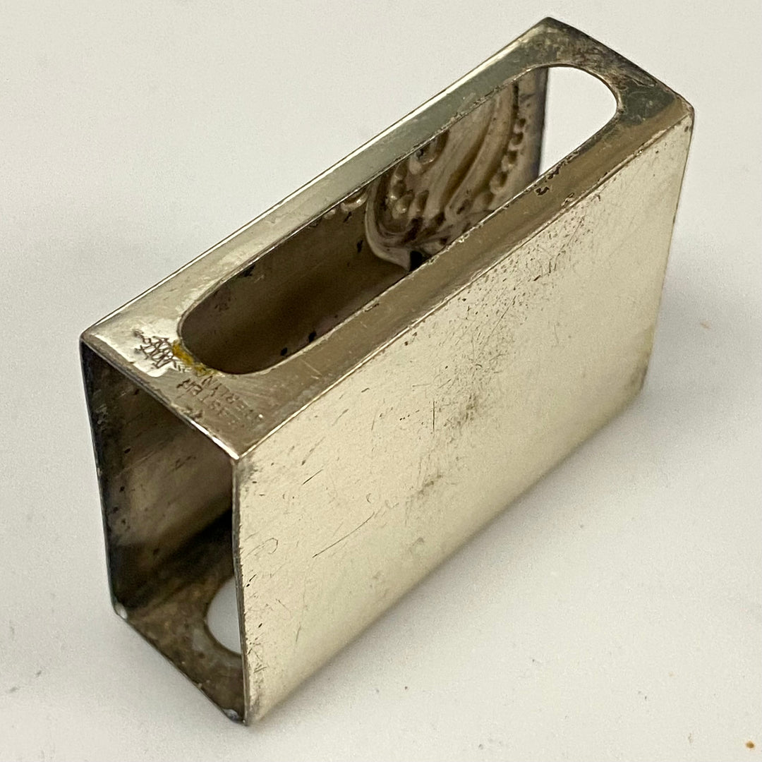 u889 Vintage Sterling Silver Webster Match Box Holder Collectibles