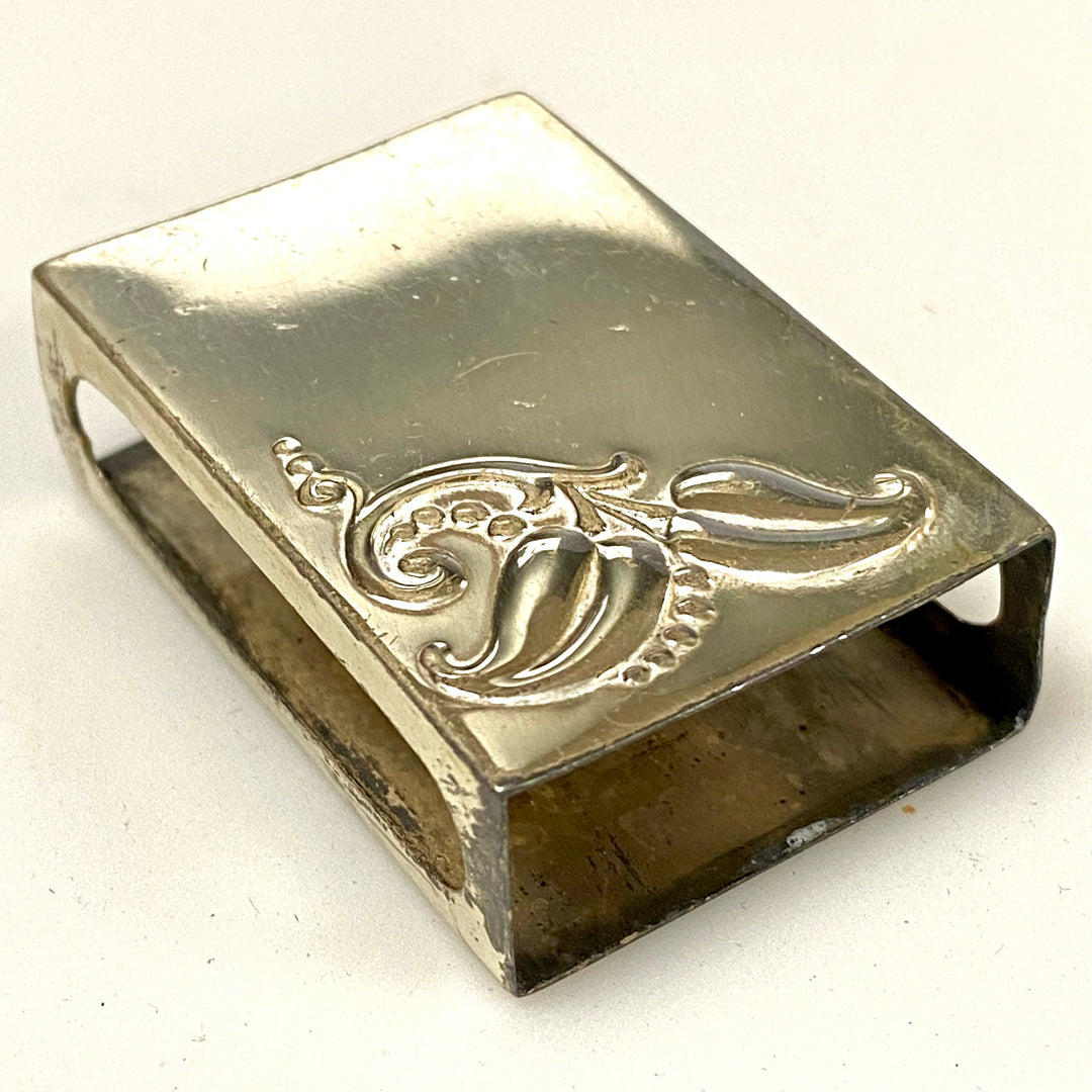 u889 Vintage Sterling Silver Webster Match Box Holder Collectibles