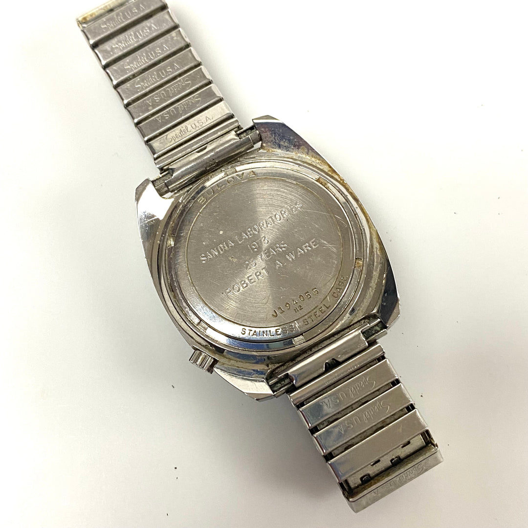 u911 Vintage Accutron Bulova Stainless Steel J194055 Men's Wrist Watch USA