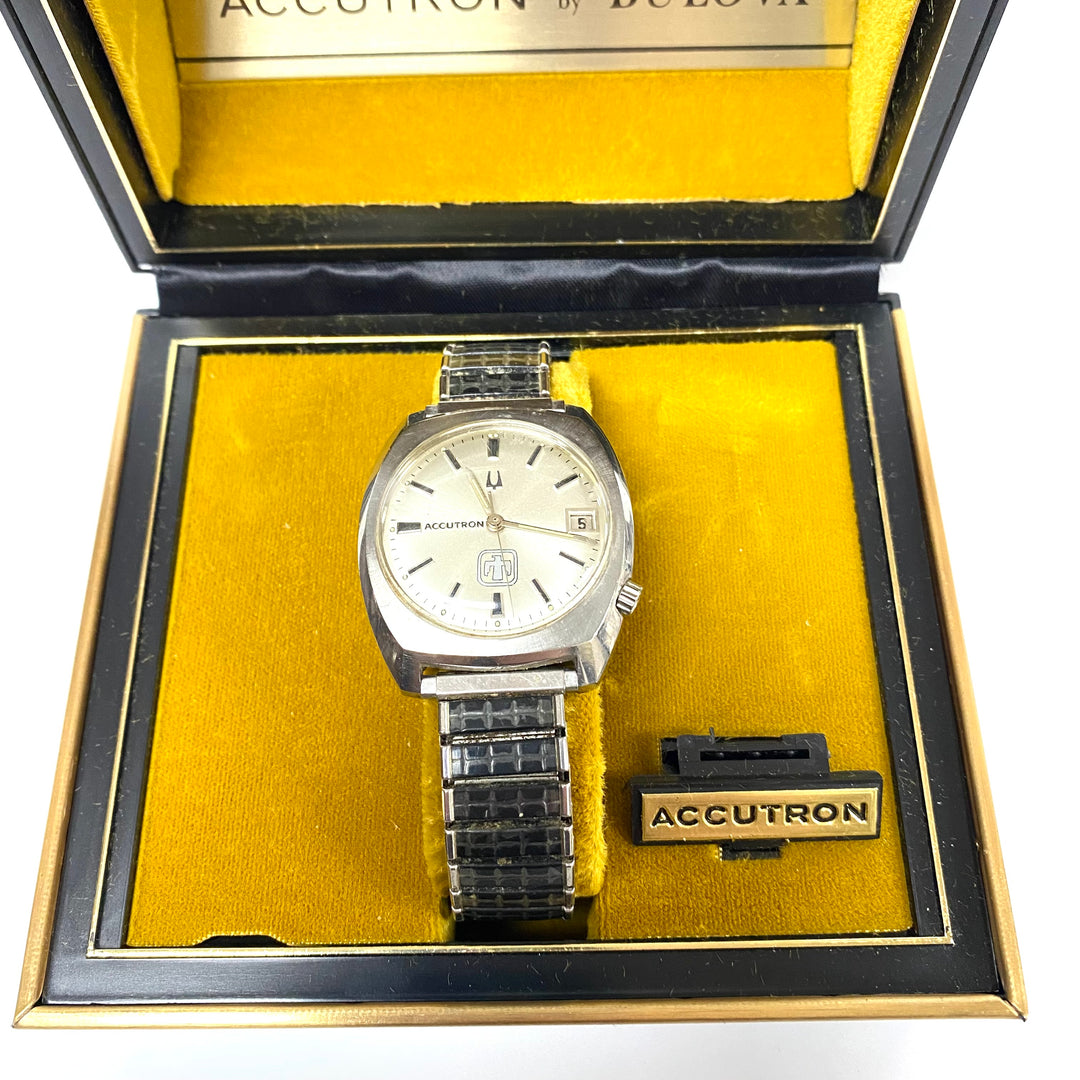 u911 Vintage Accutron Bulova Stainless Steel J194055 Men's Wrist Watch USA