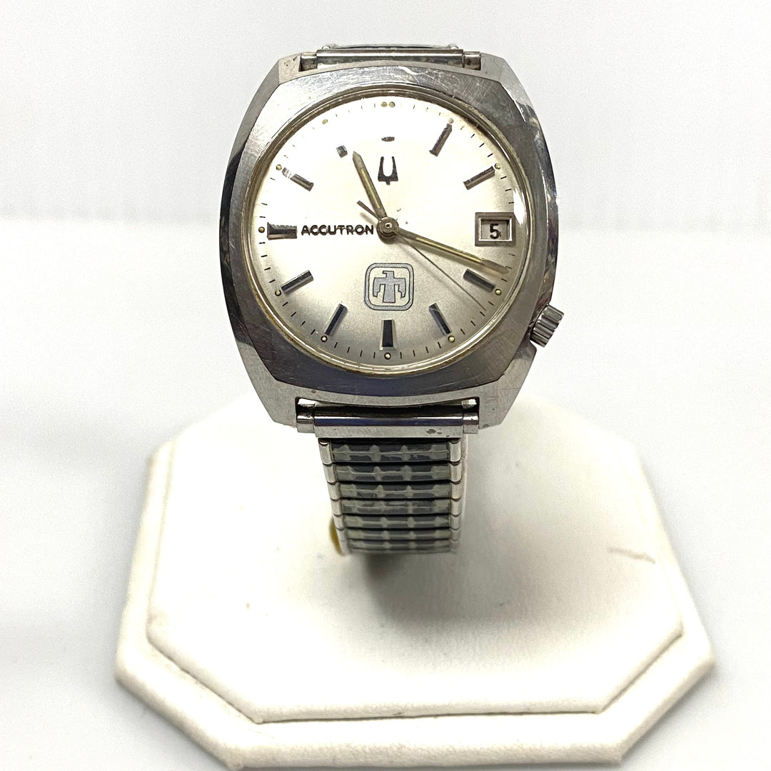 u911 Vintage Accutron Bulova Stainless Steel J194055 Men's Wrist Watch USA