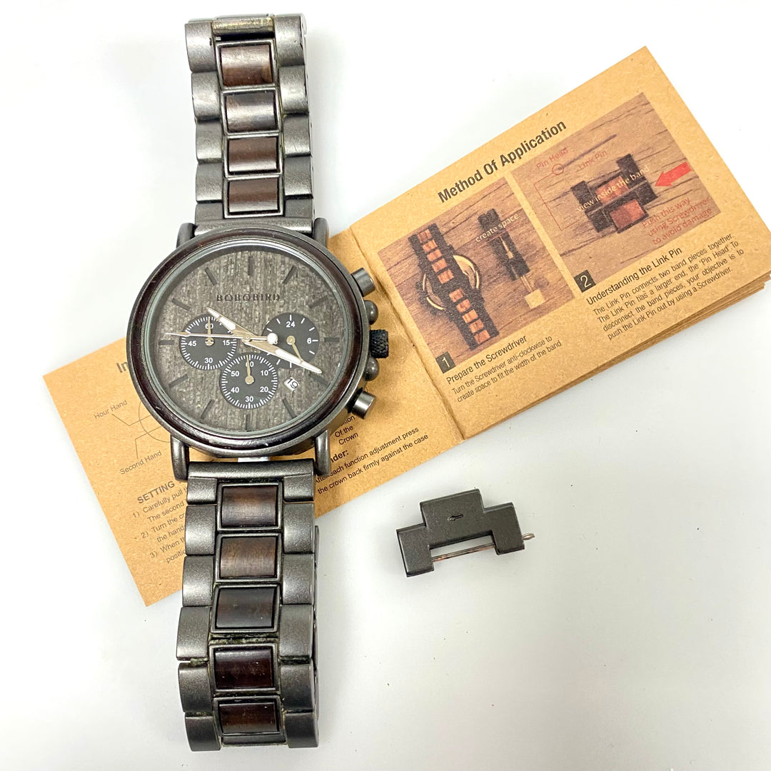 u923 BOBOBIRD Stainless Steel 23-03 Pieces Of Nature Men's Wrist Watch