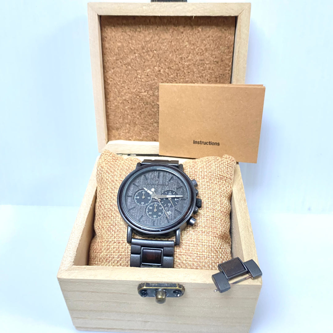 u923 BOBOBIRD Stainless Steel 23-03 Pieces Of Nature Men's Wrist Watch