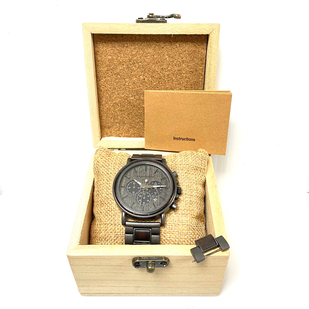 u923 BOBOBIRD Stainless Steel 23-03 Pieces Of Nature Men's Wrist Watch