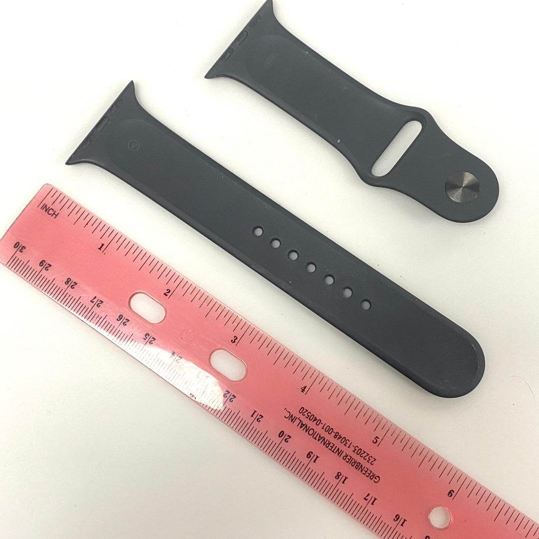 u937 Black Silicone Two-Piece M/L 44mm Watch Band Bracelet
