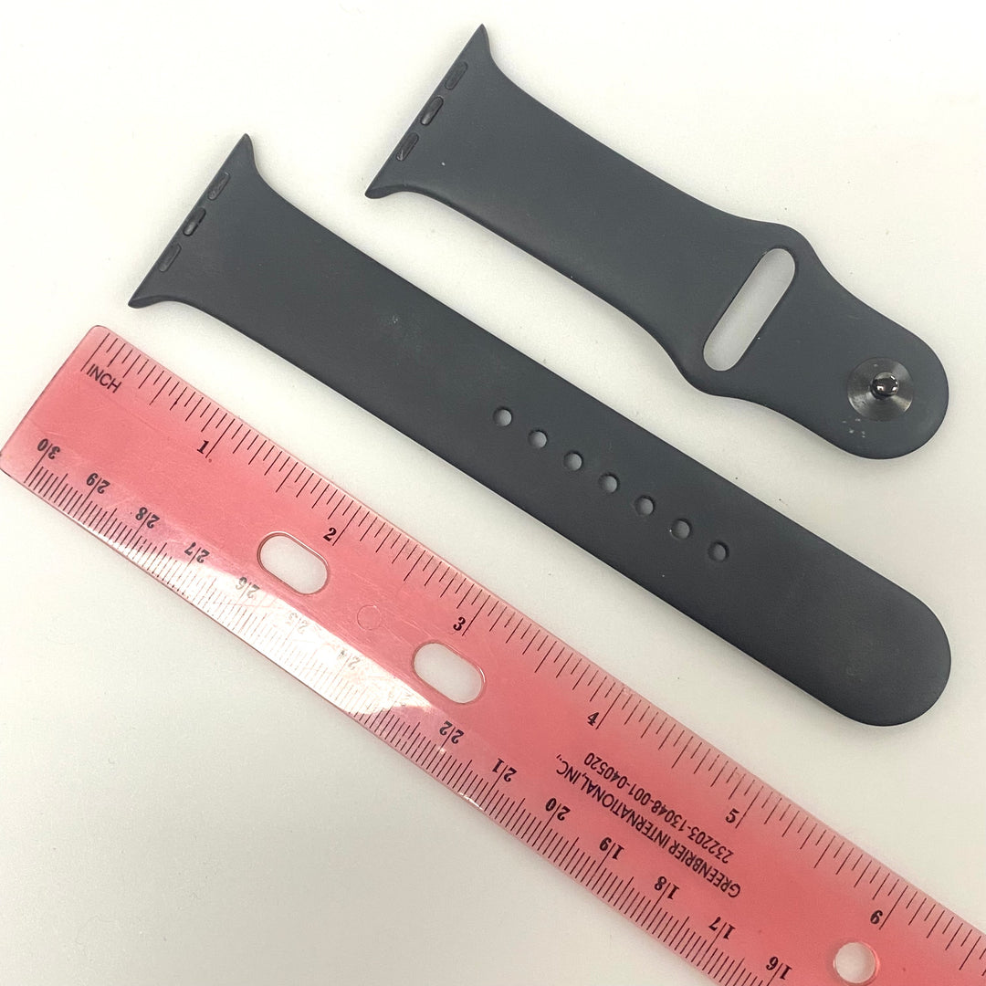 u937 Black Silicone Two-Piece M/L 44mm Watch Band Bracelet