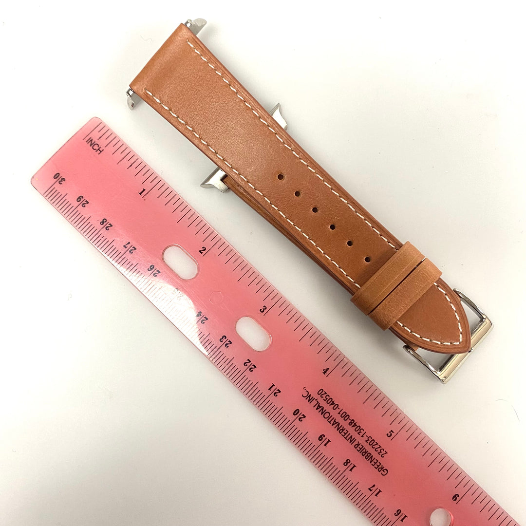 u938 Genuine Leather Two-Piece 24mm Apple Watch Band Bracelet