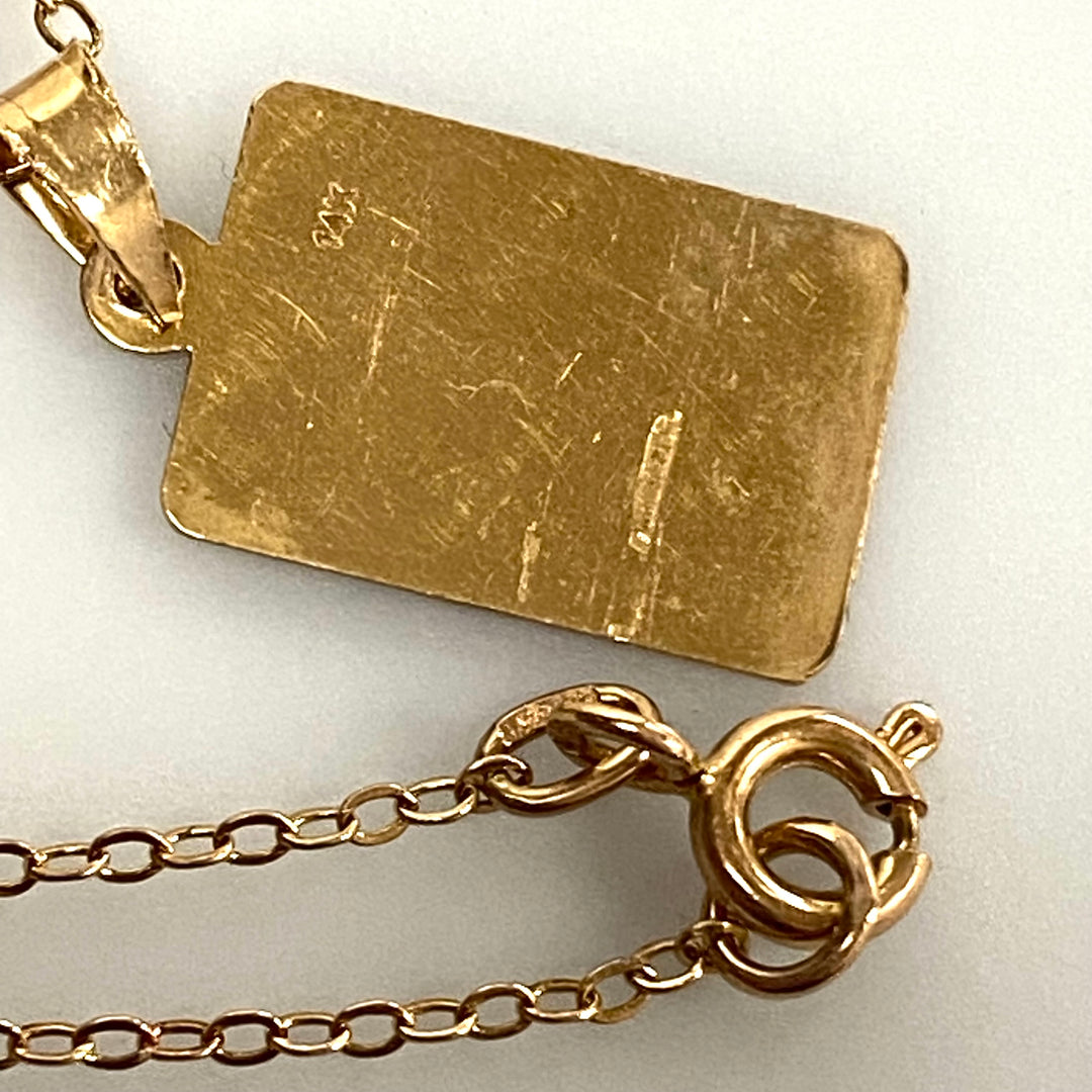 u954 Vintage 14K Rose Gold 25" Cable Chain Necklace 14K RG Pendant Made in USSR