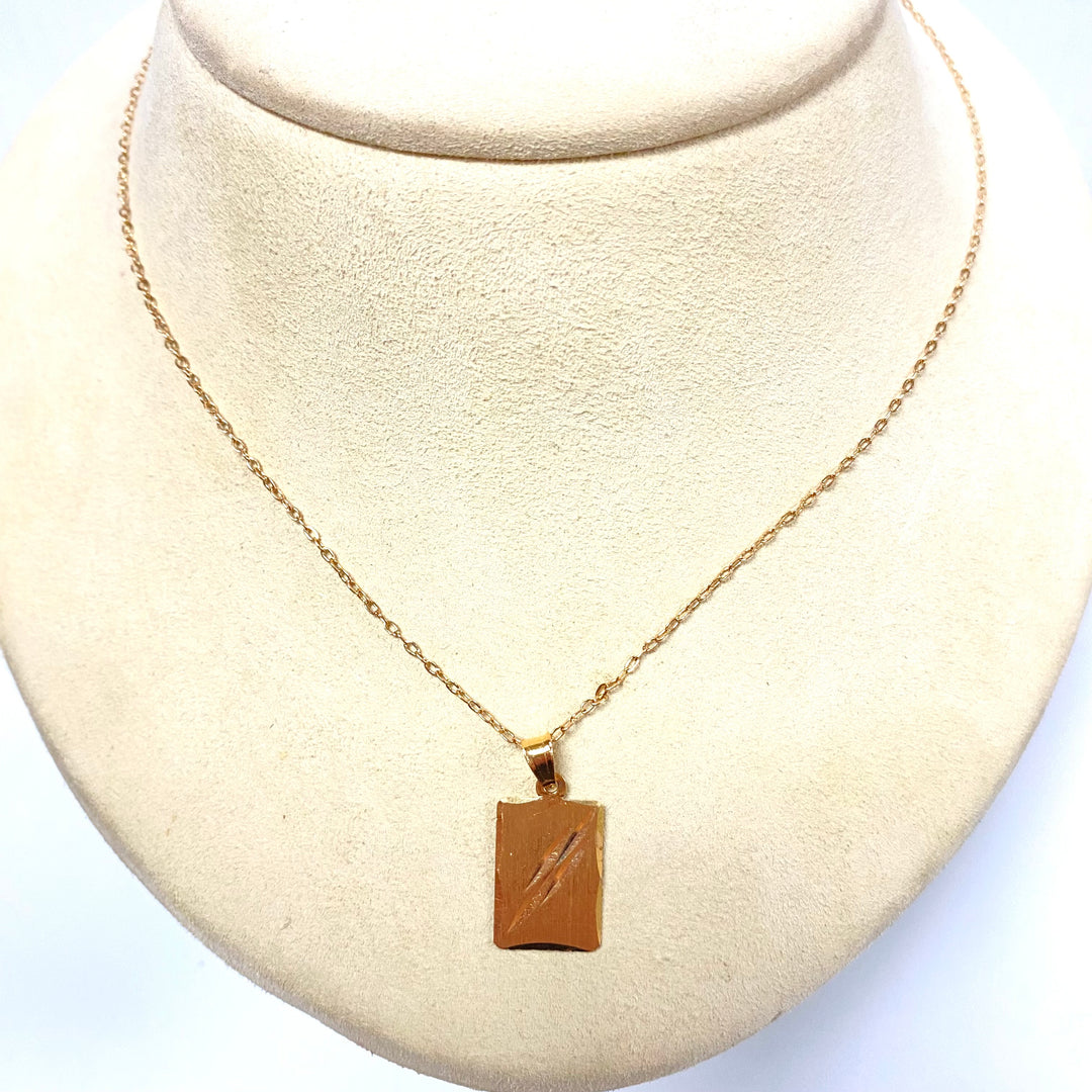 u954 Vintage 14K Rose Gold 25" Cable Chain Necklace 14K RG Pendant Made in USSR