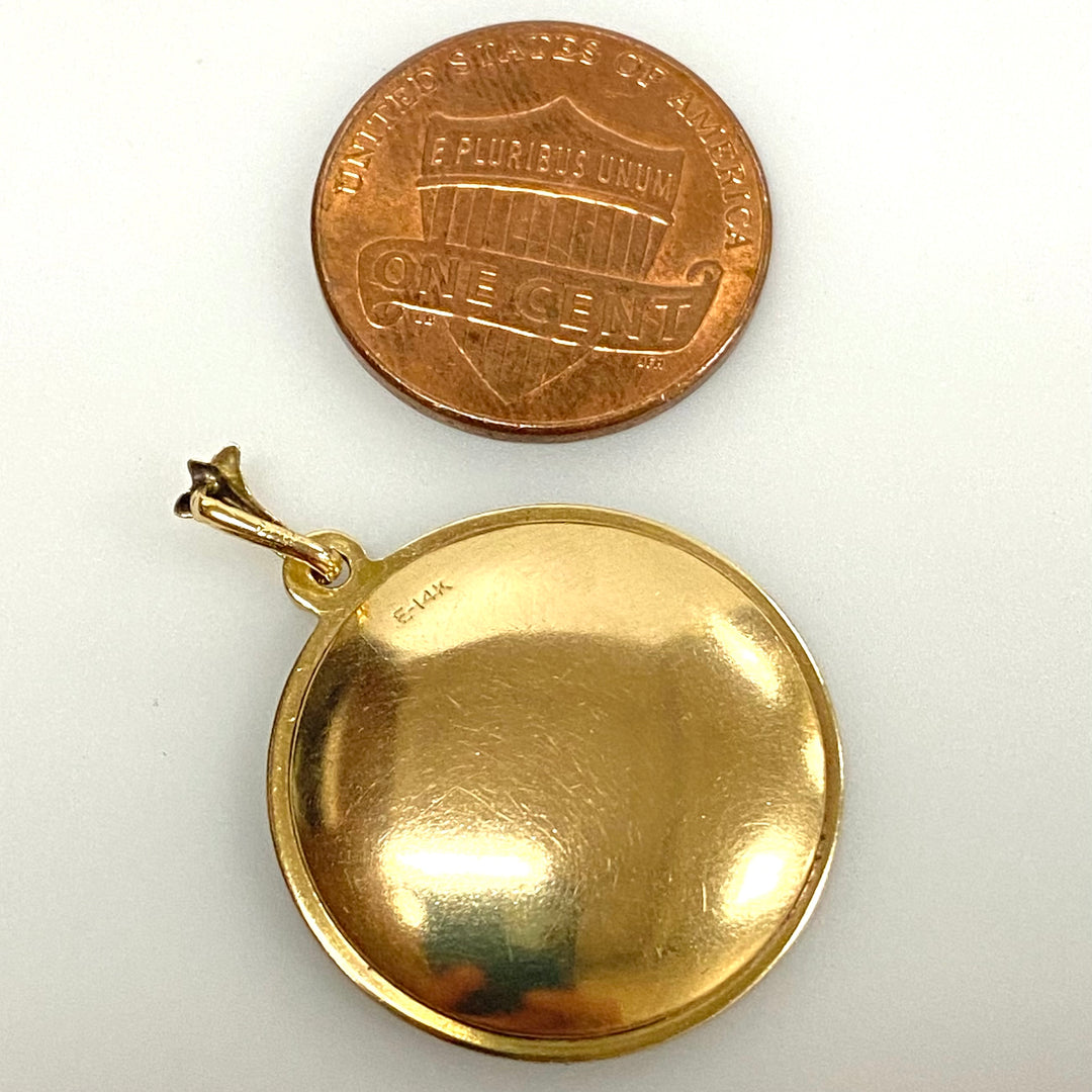 u960 Vintage 14K Yellow Gold Star of David Religious Jewish Charm Pendant