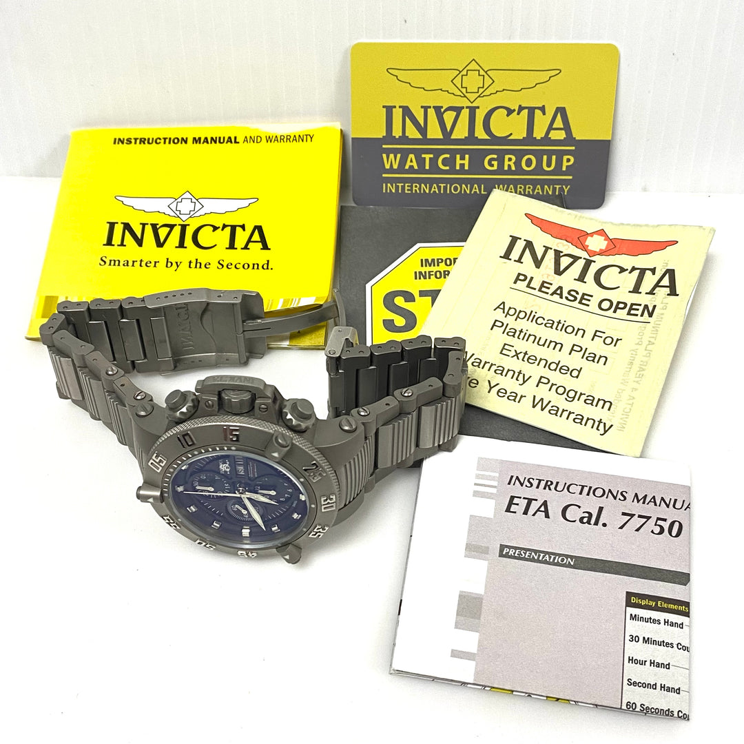 v010 INVICTA Subaqua Noma III 500m WR Chrono Limited Edition SS Titanium Wrist Watch 11050 +Box
