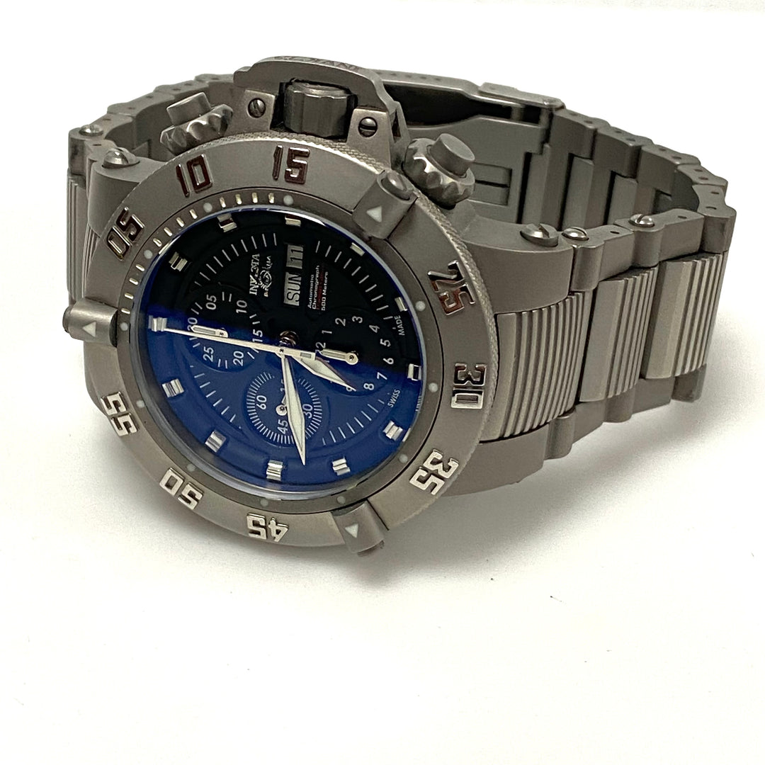 v010 INVICTA Subaqua Noma III 500m WR Chrono Limited Edition SS Titanium Wrist Watch 11050 +Box