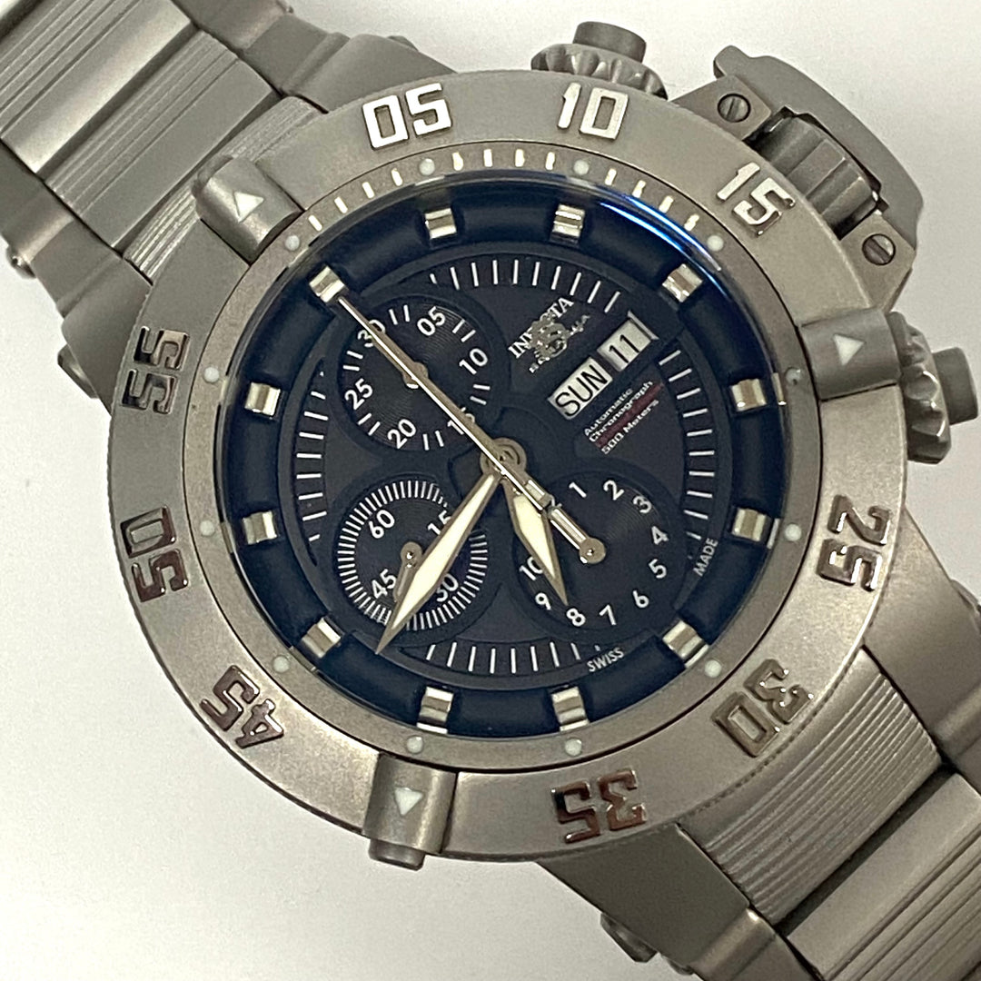 v010 INVICTA Subaqua Noma III 500m WR Chrono Limited Edition SS Titanium Wrist Watch 11050 +Box